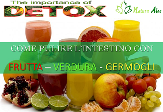 Come pulire l'intestino in modo naturale con frutta, verdura e germogli.