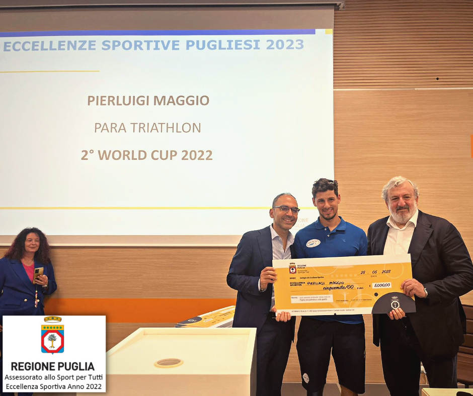 “Eccellenza Sportiva pugliese”, premiato il para-atleta salentino Pierluigi Maggio
